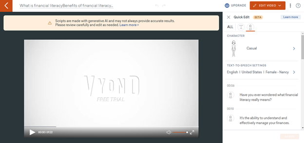 Vyond's ai-powered video authoring tool